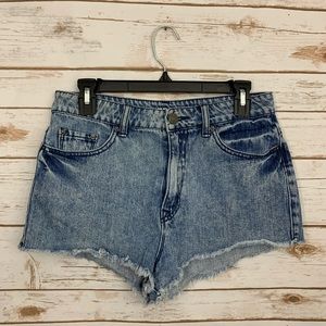 BDG High Rise Dree Cheeky Cut Off Shorts Revolve